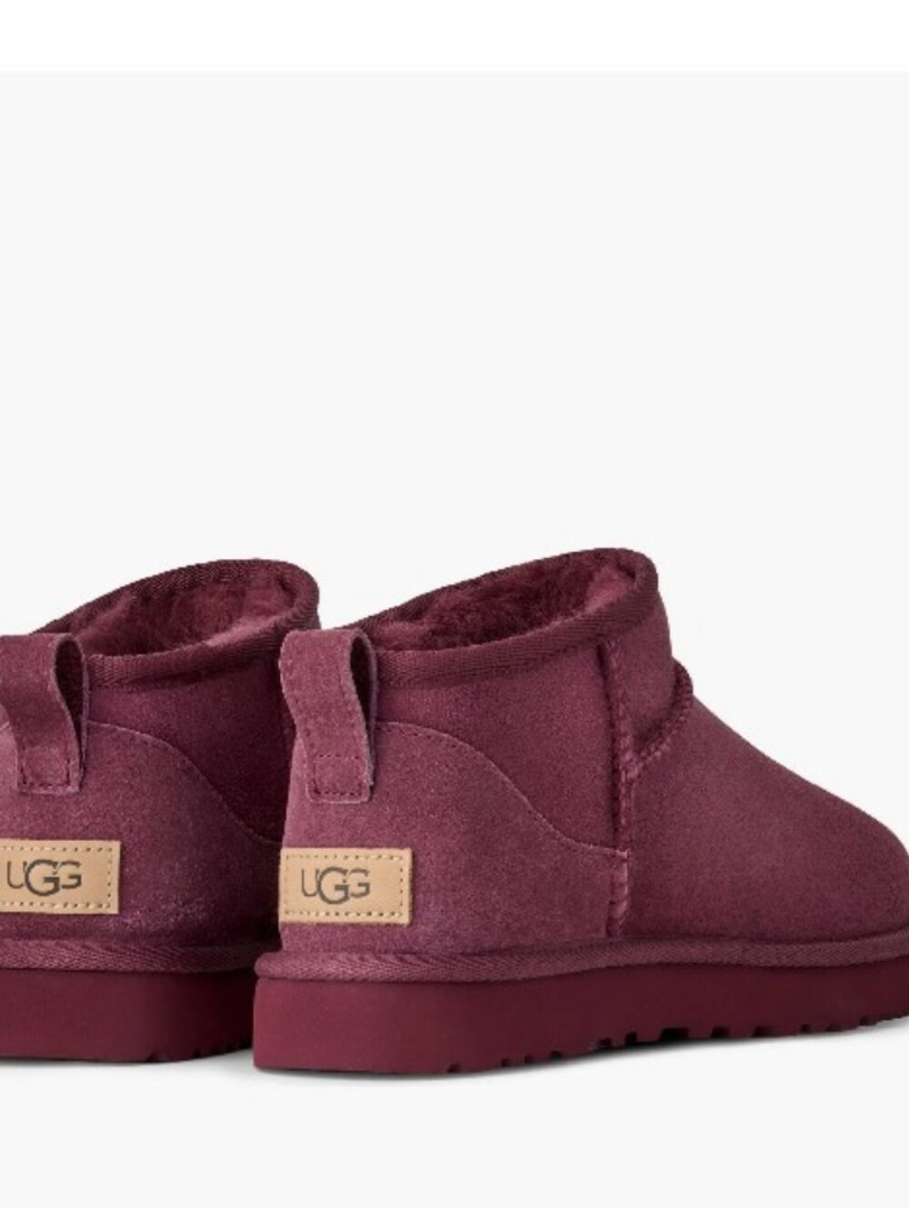 UGGS Ultra Mini Classic Boots Suede Burgundy Size 9 New In Box